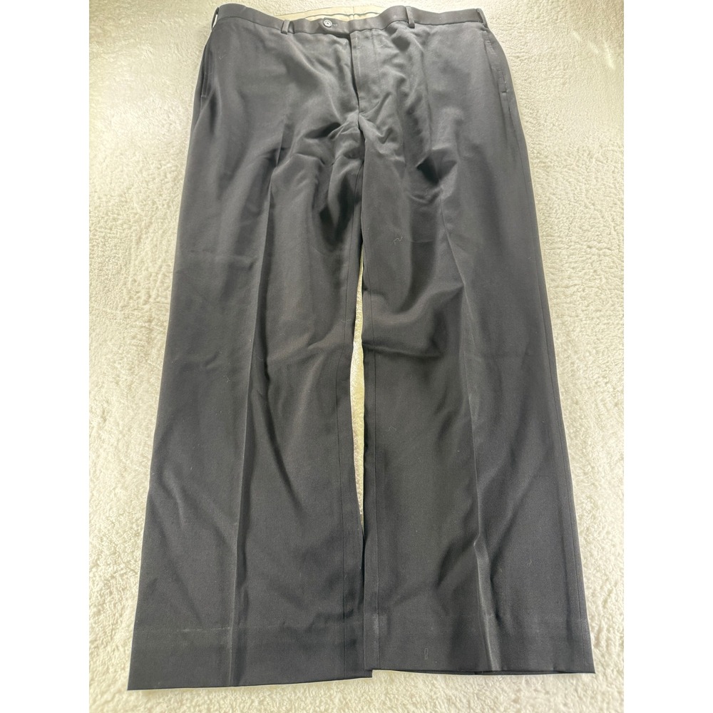 Brooks Brothers Madison Fit Pant Men 42x32 Black Dress Preppy Clean Work Wear‎ - Picture 2 of 10